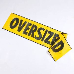 Printed Anti-Wrinkle Mesh Fabric PVC Truck Road <b>Builders</b> Oversize Load Banner with Heavy Duty Hooks - Product Image 4