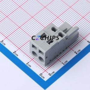 231-102/026-000 Plug-in Terminal Block Connector ( Pitch: 5mm )( Color: Gray )( Total PIN Count: 2P )( Number of Rows: 1 ) - Product Image 1