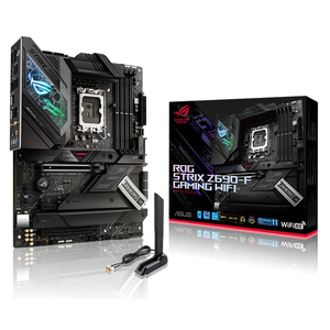 La carte mère ROG <span class=keywords><strong>STRIX</strong></span> <span class=keywords><strong>Z690</strong></span>-F <span class=keywords><strong>GAMING</strong></span> WIFI prend en charge LGA1700 pour CPU ore/ Pentium Gold/ Celeron 12e génération - Product Image 1