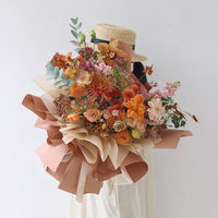 Grosir 20 PCS Kertas Pembungkus Bunga Korea Warna Solid Tahan Air Kertas Pembungkus Buket Bunga Perlengkapan dan Bahan Florist