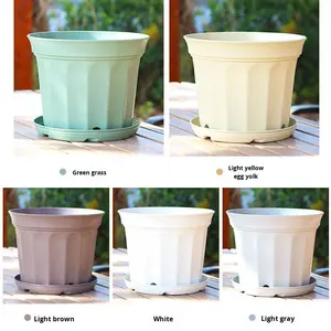 <span class=keywords><strong>Maceta</strong></span> de plástico de estilo doméstico moderno ecológica, drenaje grueso para flores frescas al aire libre y plantas verdes, estilo europeo - Product Image 4