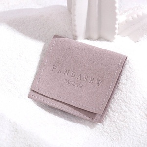 PandaSew - Bolsa de Microfibra para Joyería, Color Morado Claro, con Logotipo Personalizado, para Guardar Aretes, Anillos y Collares - Product Image 3