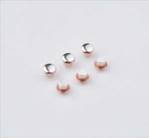 Rivet de contact électrique <span class=keywords><strong>tri</strong></span>-métal Agsno2, composant de rivetage en métal mixte, contact argenté - Product Image 3