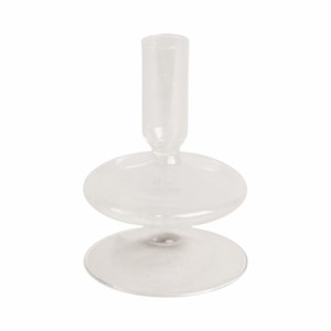 Portacandele Moderno in Vetro, Design a Disco Sferico, Decorazione da Tavolo, Coppia - Product Image 1