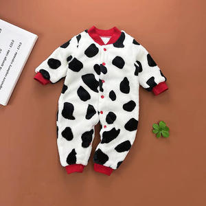 Vêtements pour bébé Style printemps automne Unisexe Velours corail Coton Mignon Combinaison pour bébé 0-1 an Nouveau-né <span class=keywords><strong>Tenue</strong></span> <span class=keywords><strong>de</strong></span> ramper à la maison - Product Image 2