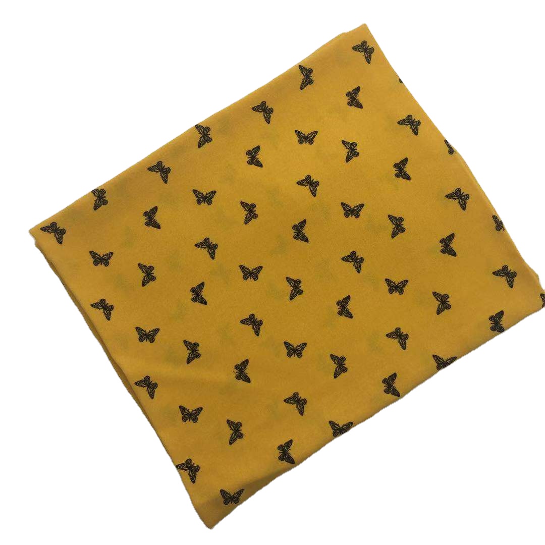 Модная 100% искусственная ткань с принтом для рубашек мягкий GSM стиль