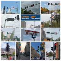 Semáforo Peatonal LED Dinámico de Seguridad Vial, 300 mm, IP55, Alcance de 300 m, para Centros de Transporte