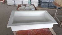 Niches de douche encastrées en marbre blanc artificiel moderne sur mesure SH STONE pour mur de douche de salle de bain