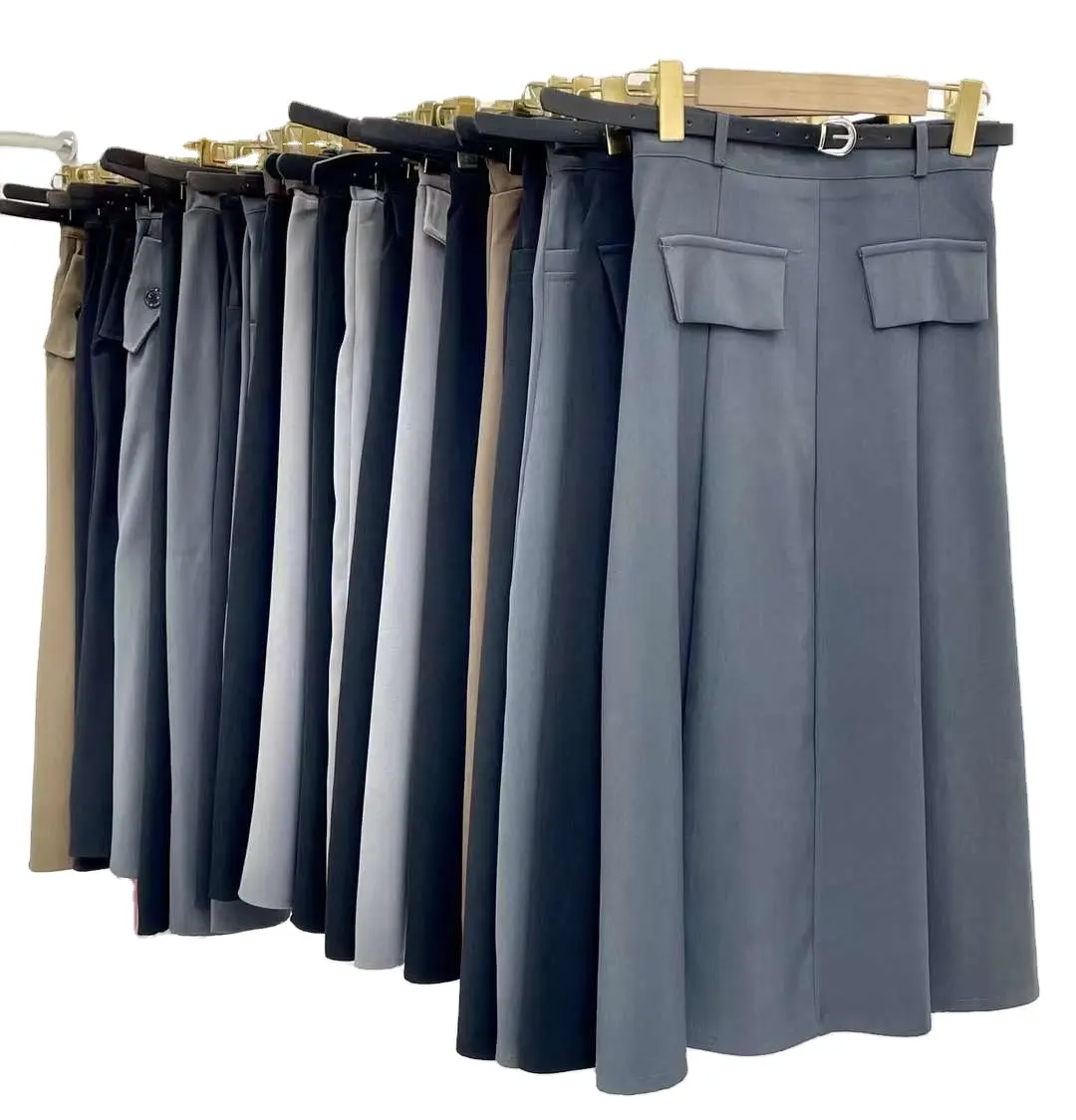 Vestuário estoque atacado marca new médio longo de cintura alta saias Para As Mulheres fechado misturado embalagem aleatória