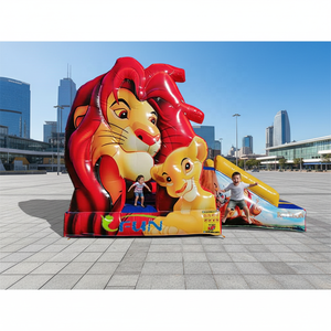 Oferta Especial: Castillo Inflable Comercial <span class=keywords><strong>de</strong></span> PVC, Combo con Tobogán del Rey León, Fácil <span class=keywords><strong>de</strong></span> Instalar - <span class=keywords><strong>Precio</strong></span> Económico - Product Image 1