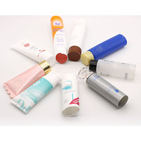 Kosmetische Kunststoffs ch lauch Benutzer definierte Verpackung mit fünf Stahl Roller Ball Körperpflege Bein massage Creme Gel Behälter Squeeze Tube