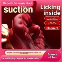 Vibrateur lingual Mystery Lady Oral Love Flower Licking Tongue, vibrateur à succion pour homme, lèvres rouges, pour femme