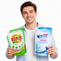 Sachets souples personnalisés avec bec verseur pour savon liquide, shampoing, adoucissant textile, lessive liquide et en poudre