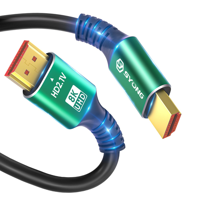 SYONG HDMI Cable 8K60Hz, 6FT 4K120Hz 48Gbps Ultra HD,Dynamic HDR,eARC,,FOR PlayStation 5,Xbox Series X,Samsung TVs