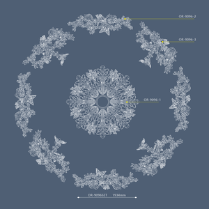 OR-9096 Cornice Type de produit de haute qualité pour les décorations intérieures Villa <span class=keywords><strong>Polyuréthane</strong></span> Ornement Placage Accessoires - Product Image 1