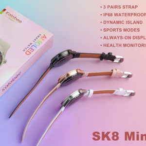 <span class=keywords><strong>Montre</strong></span> connectée Kalobee SK8 Mini GPS, rappel de messages, suivi de santé, étanche, bracelet en acier, compatible Android, réponse aux appels - Product Image 5