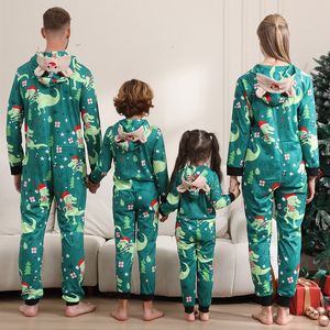 Noël famille correspondant à capuche dessin animé combinaison pyjamas festif noël jammies ensembles pour toute la famille vacances Pjs noël - Product Image 5