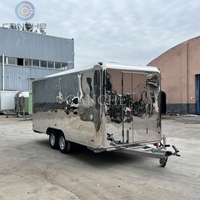 Food Truck Bar, Chariot à Hot-dogs, Camions de Restauration Mobiles, Bar Mobile, Cuisine, Camions de Glaces, Remorque de Restauration Commerciale avec Cuisine Complète