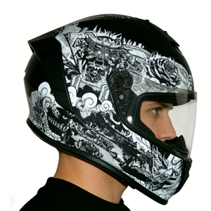 Casco de Motocicleta Integral para Niños <span class=keywords><strong>HAD</strong></span>, Homologado por DOT, Doble Visera, Cierre Rápido, Material PP, Unisex, Apto para Todas las Estaciones, 6 Meses - Product Image 3