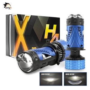 Phare LED <span class=keywords><strong>H4</strong></span> 100W à double lentille en cuivre, faisceau super lumineux et focalisé, feux de croisement et de route, accessoires d'éclairage avant de voiture - Product Image 1