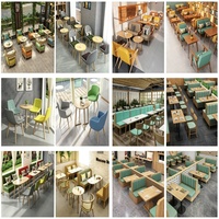 Sitzgruppe Modernes Minimalistisches Massivholz Steinplatten-Tisch Stuhl-Kombination Anpassbare Restaurant-Möbel