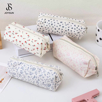 Sac de rangement pour maquillage en toile portable de haute qualité personnalisé en gros par JOYSUN, motif floral tendance, fermeture éclair, sac cosmétique