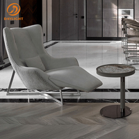 Table d'appoint Table d'appoint haut de gamme de luxe avec plateau en marbre Base en métal Meubles de salon de haute qualité pour villa et hôtel