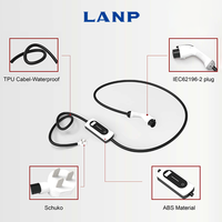 Chargeur EV 3,5 kW 16A, station de recharge pour véhicule électrique, EVSE Type 2 GB/T avec câble de 5 m, boîte de recharge AC portable, domicile, OEM ODM