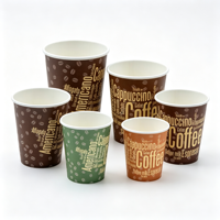 Gobelets en papier à paroi simple écologiques jetables de 2,5 oz pour la dégustation de boissons, logo personnalisé, usage unique