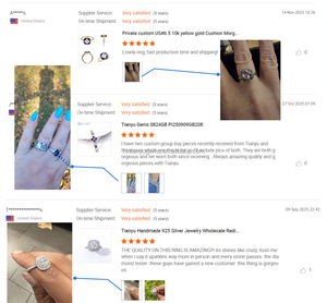 Anillo de Compromiso Vintage Tianyu de Plata de Ley S925 Chapado en Oro con Moissanita de 0.5ct y 1ct con Engaste de Puntas para Boda Formal - Product Image 5