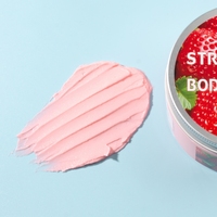 JMFREE Beurre de Karité Naturel Biologique Pur 100% Soin de la Peau Crème Corporelle Premium Beurre Corporel Hydratant à la Fraise
