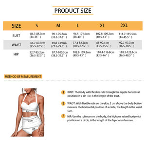 Conjunto de bikini de 2 piezas con estampado de cono de helado para mujer, top halter con pantalones cortos fruncidos, traje de baño con estampado de dibujos animados - Product Image 3