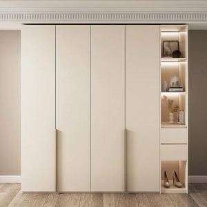 Meubles de vestiaire modernes personnalisables avec portes en verre armoires pour chambre à coucher hôtel salon maison appartement villa utilisation - Product Image 2