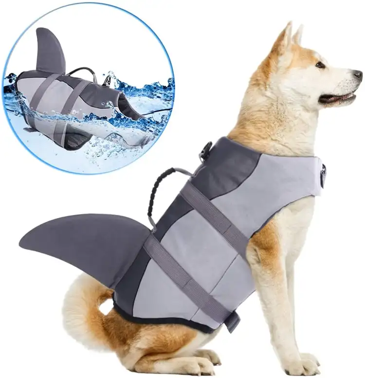 Wholesale Cheap Reflective Ripstop Adjustable Water Swim Buoyancy Aid Small Large Breed Vest Pet Dog Safety Life Jacket For Dog