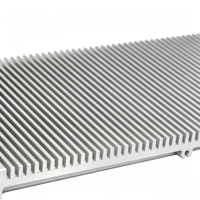 Boîtier de refroidissement en aluminium extrudé OEM ODM, profilé en aluminium brossé argenté pour alimentation industrielle