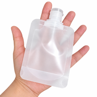 Pochettes de voyage jetables en PET avec bec verseur pour cosmétiques – Sacs de distribution portables anti-fuite pour voyages d'affaires, gel douche, shampoing, lotion