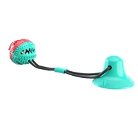 Chien Interactive Aspiration Remorqueur Pet Molar Toys TPR Chew Ball Nettoyage Dents Sûr Élasticité Doux Chiot Ventouse Mordre Pet Cadeau