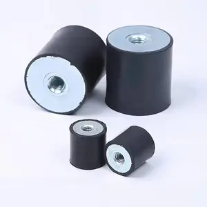 Manufacturer EPDM Rubber Shock Absorber DE Type Flat Head Internal Thread Machine Shock Pad Cushion Shockproof Column Rubber