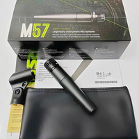 M57 Microphone vocal dynamique de style classique Instrument audio Micro cardioïde professionnel avec câble, pour instruments, batterie