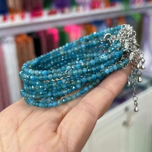 Handmade Đá Quý Vòng Đeo Tay 2Mm Tinh Thể Nhỏ Mặt Đá Quý Tự Nhiên Đá Đính Cườm Có Thể Điều Chỉnh Vòng Đeo Tay Cho Phụ Nữ Đồ Trang Sức - Product Image 2