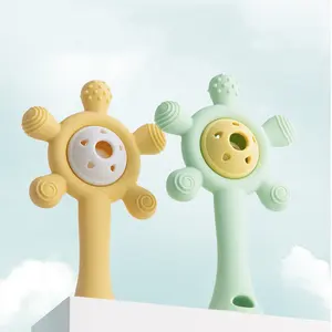 Colorful Baby Rattle Silicone Teething Toy And Rotating Ferris Wheel For Grasping Training Safety