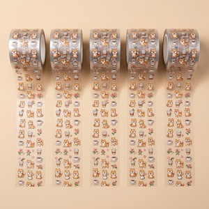 Ruban PET transparent mat découpé sur mesure multi-tailles, impression numérique rétro <span class=keywords><strong>pixel</strong></span> Shiba Inu Café - Product Image 3