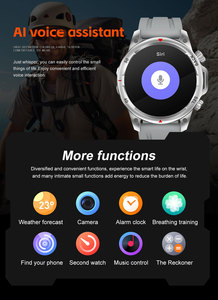 Nieuwe Dk68 Gps Smart Watch Met Spraakassistent Bt Call Sport Waterdicht Hartslagkompas Sos Smartwatch Led Light Horloge - Product Image 4