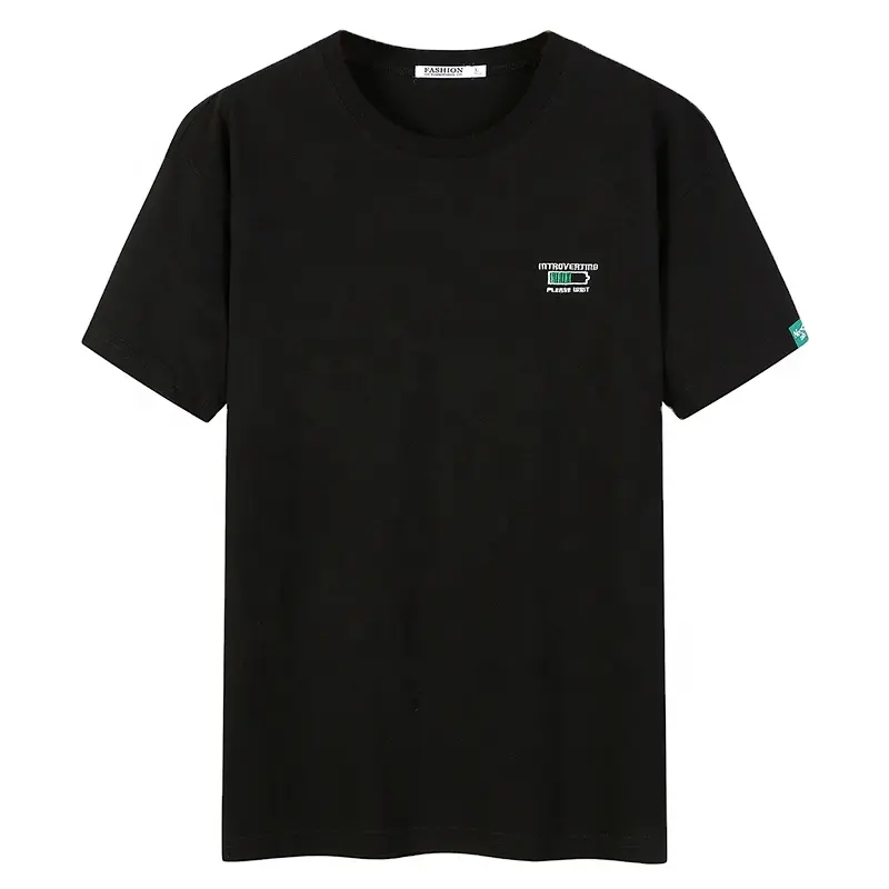 Polyester T-Shirts schlichte Rundhals ausschnitt lässig bestickte Jugend mode Baumwolle Kleidung Herren T-Shirts mit Logo benutzer definierte Logo gedruckt