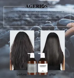 Agerios الكافيار مكافحة الشيخوخة إصلاح تجعد الشيا زبدة الشعر شامبو وبلسم
