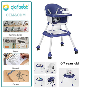 Nueva Silla Alta <span class=keywords><strong>para</strong></span> Bebé <span class=keywords><strong>6</strong></span> en 1, Convertible, con Mesa <span class=keywords><strong>de</strong></span> Dibujo, 4 Posiciones <span class=keywords><strong>de</strong></span> Reclinado, Plegable, con Bandeja - Product Image 1