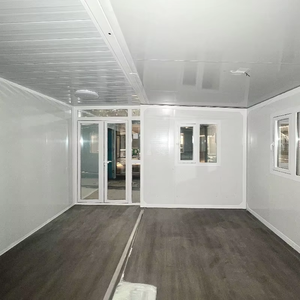 Contenedor de Casa plegable prefabricado para habitación de extensión de ala doble de 40 pies, juego de casa manufacturada de acero, Panel sándwich <span class=keywords><strong>extensible</strong></span> transpirable - Product Image 4