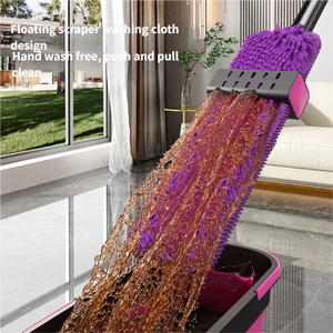 Mop Piatto in Ciniglia Rinforzato per Lavaggio a Mano, Strumento per Pulizia Pavimenti di Grandi Aree, <span class=keywords><strong>Facile</strong></span> Strizzatura, Ecologico, Automatico - Product Image 3