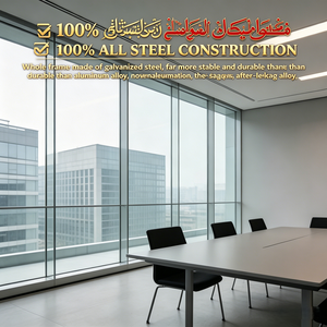 Muro Cortina Metálico Moderno de Acero Sólido <span class=keywords><strong>para</strong></span> Exteriores de Villas y Hoteles, Separador de Oficinas sin Cristal - Product Image 1
