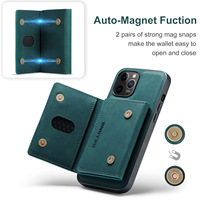 Coques de Téléphone en Cuir PU avec Porte-Cartes Magnétique pour Samsung et iPhone 11 12 13 14 15 16 17 Air Pro Max